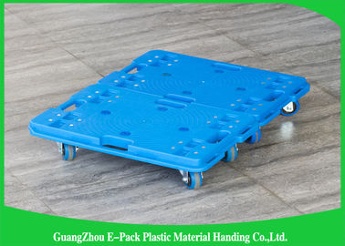 150KG 4 Wheel Cart Dolly للصندوق البلاستيكي ، قابلة لإعادة التدوير الثقيلة دوللي