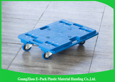 150KG 4 Wheel Cart Dolly للصندوق البلاستيكي ، قابلة لإعادة التدوير الثقيلة دوللي