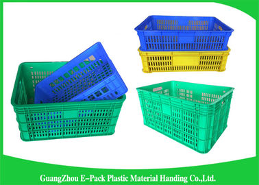 50.4L HDPE بلاستيك طعام صناديق / صناديق تخزين بلاستيكية قابلة للتكديس مقاومة للخدش