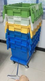 3 بوصات أربع عجلات PU بلاستيكية التراص دوللي الدفة تتحرك حسب الطلب