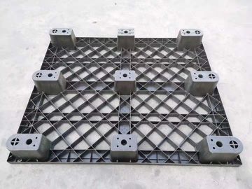 عززت HDPE 1200 * 1000 مم منصات بلاستيكية سوداء